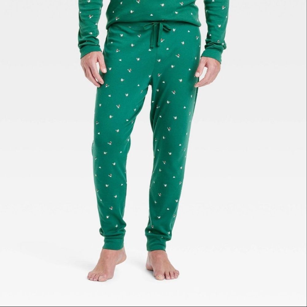 Wondershop Men’s Polar Bear Print Cotton Ribbed Pajama Jogger Pant